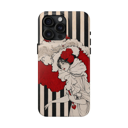 Art Nouveau Woman in Red Hat Tough Phone Cases