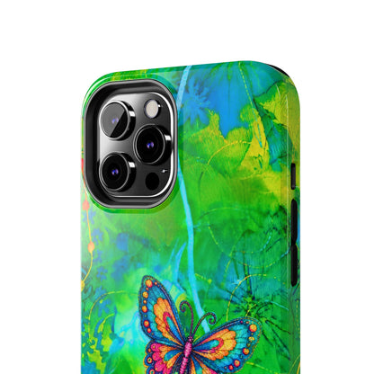 Morning Meditation - Butterfly Garden Tough Phone Case