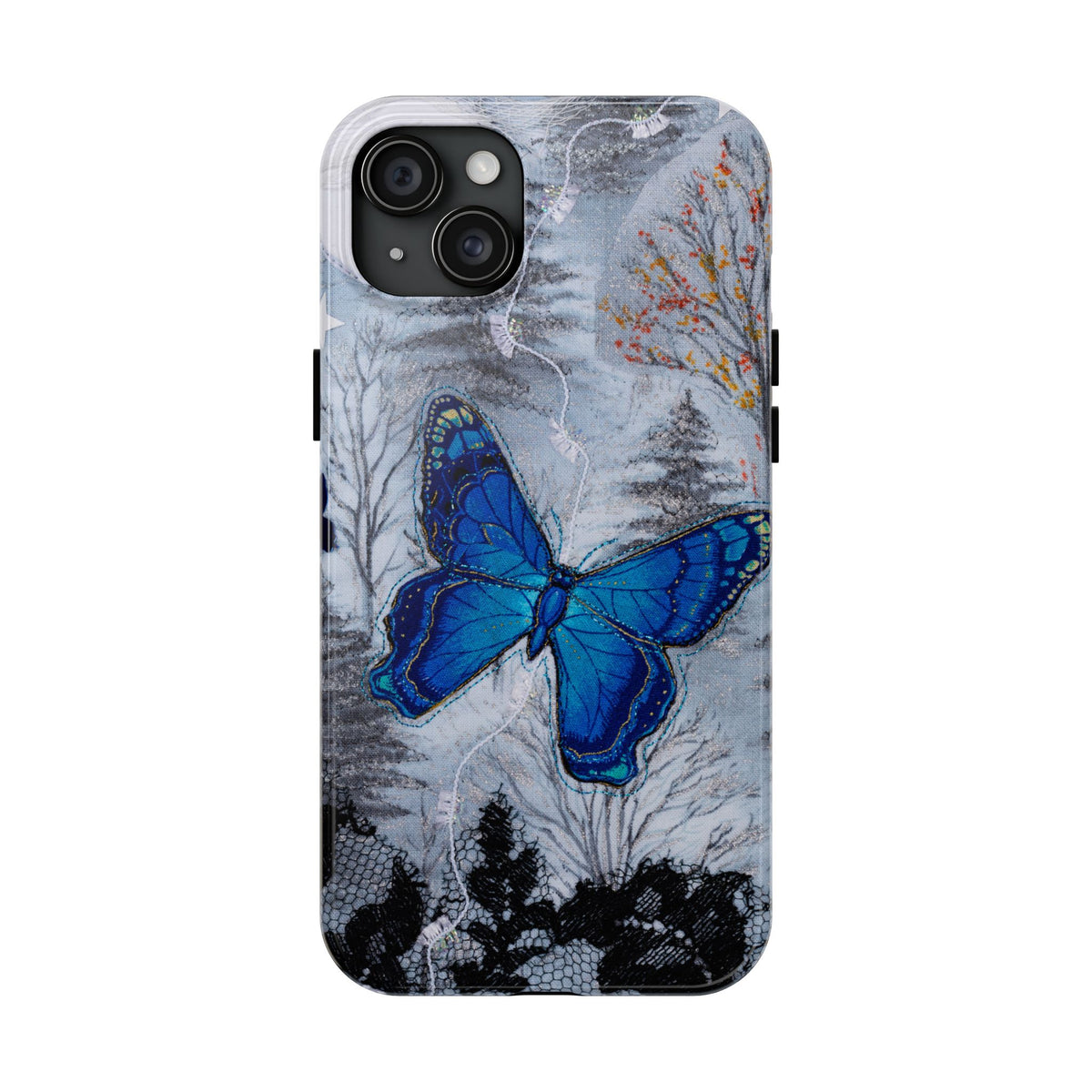 Blue Butterfly Tough Phone Cases
