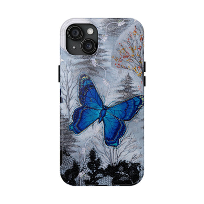 Blue Butterfly Tough Phone Cases