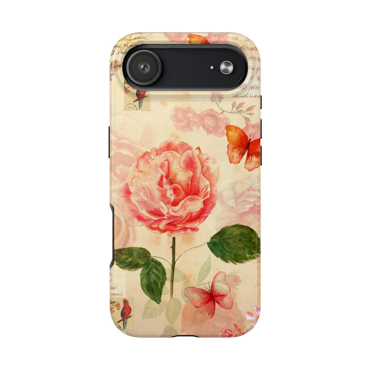 Vintage Rose & Butterflies Tough Phone Case