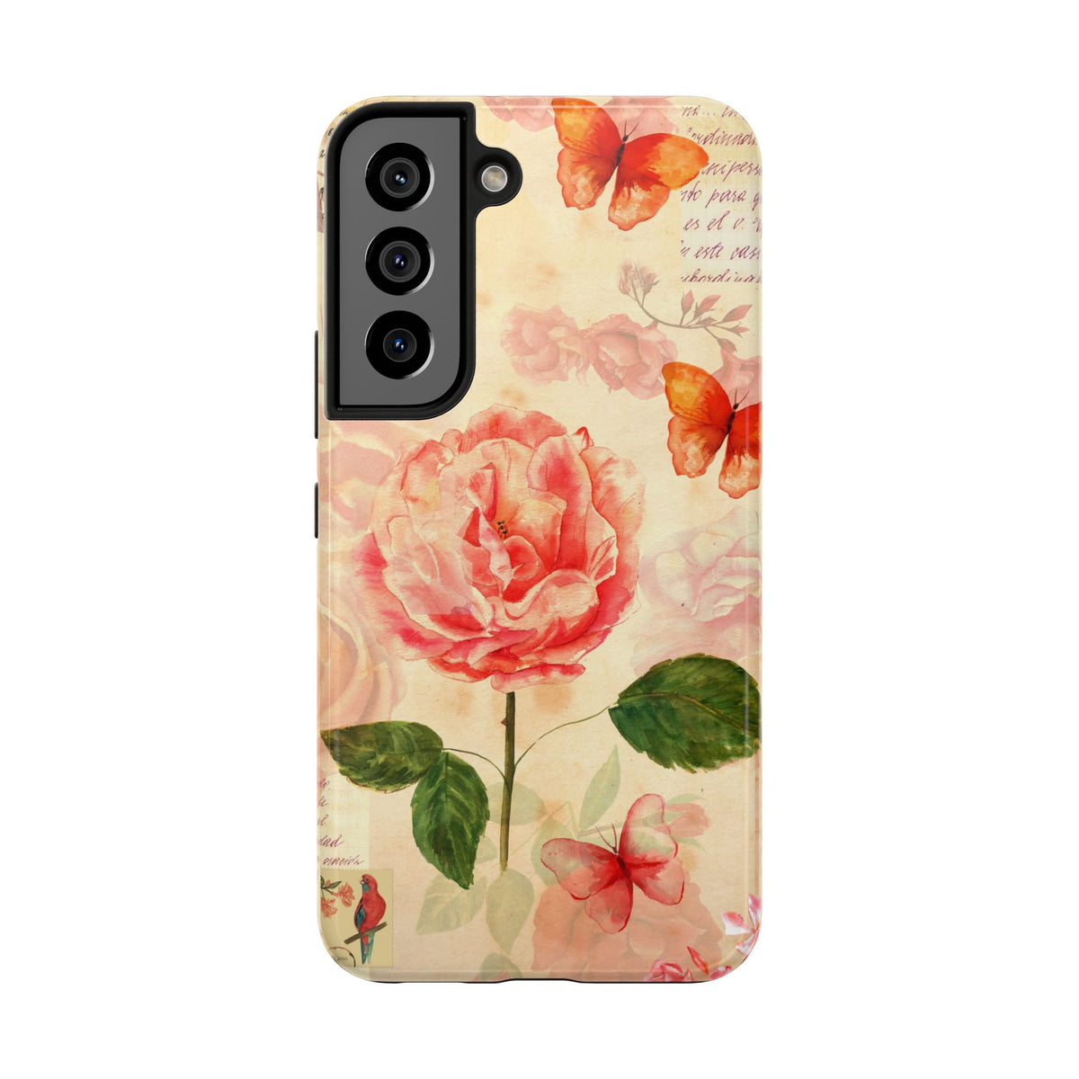 Vintage Rose & Butterflies Tough Phone Case