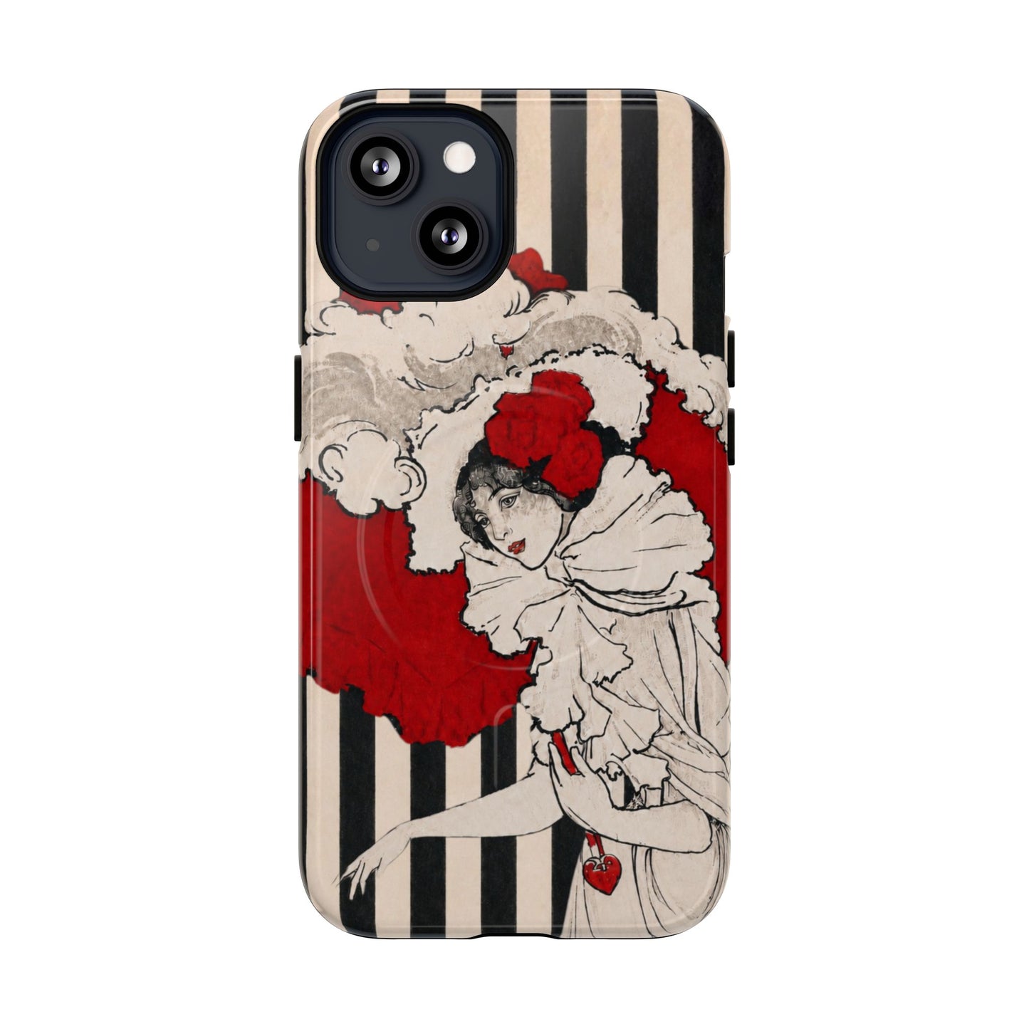 Art Nouveau: Woman in Red Hat MagSafe Phone Cases