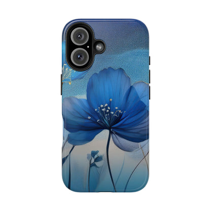 Blue Floral Tough Phone Cases