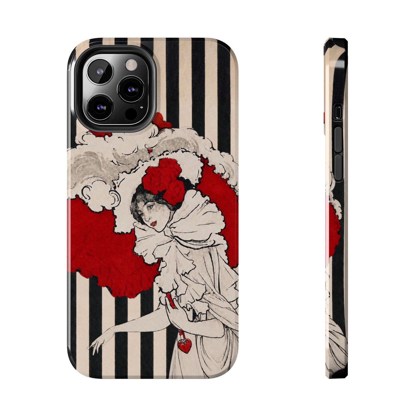 Art Nouveau Woman in Red Hat Tough Phone Cases
