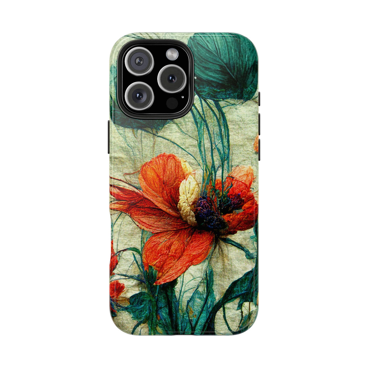 Red Flower Tough Phone Cases