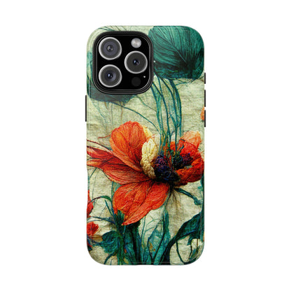 Red Flower Tough Phone Cases