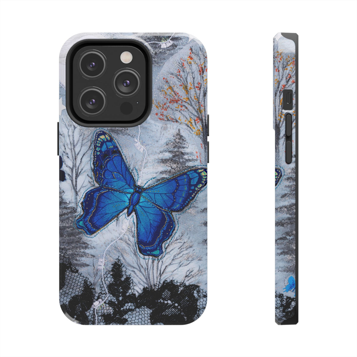 Blue Butterfly Tough Phone Cases