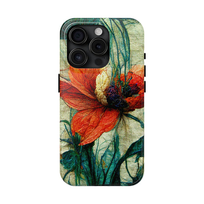 Red Flower Tough Phone Cases