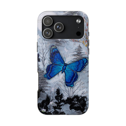 Blue Butterfly Tough Phone Cases