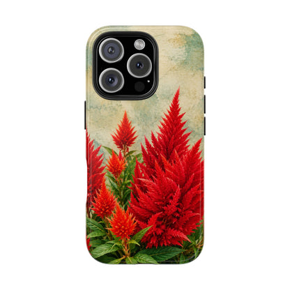Scarlet Celosia Tough Phone Cases (iPhones & Samsung)