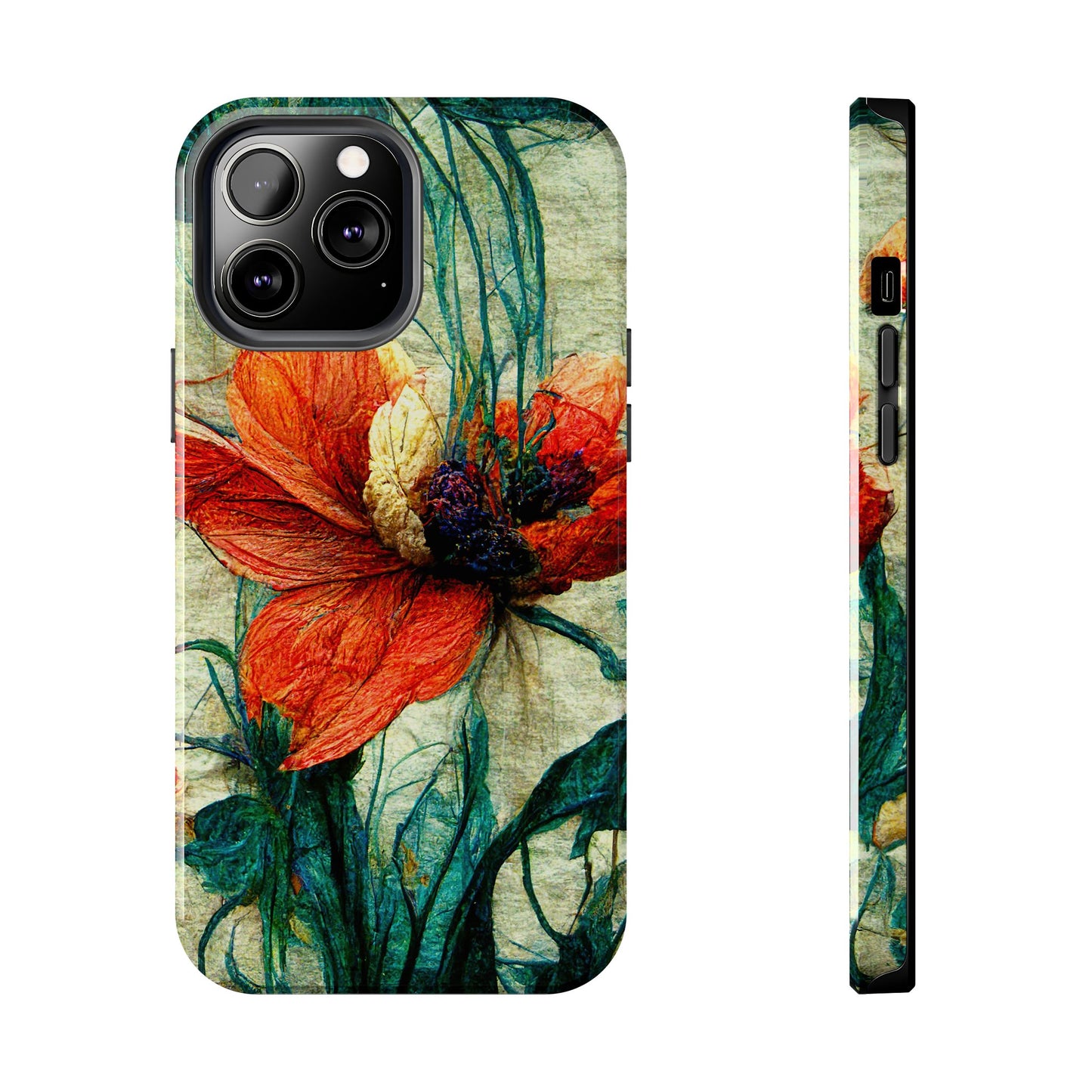 Red Flower Tough Phone Cases