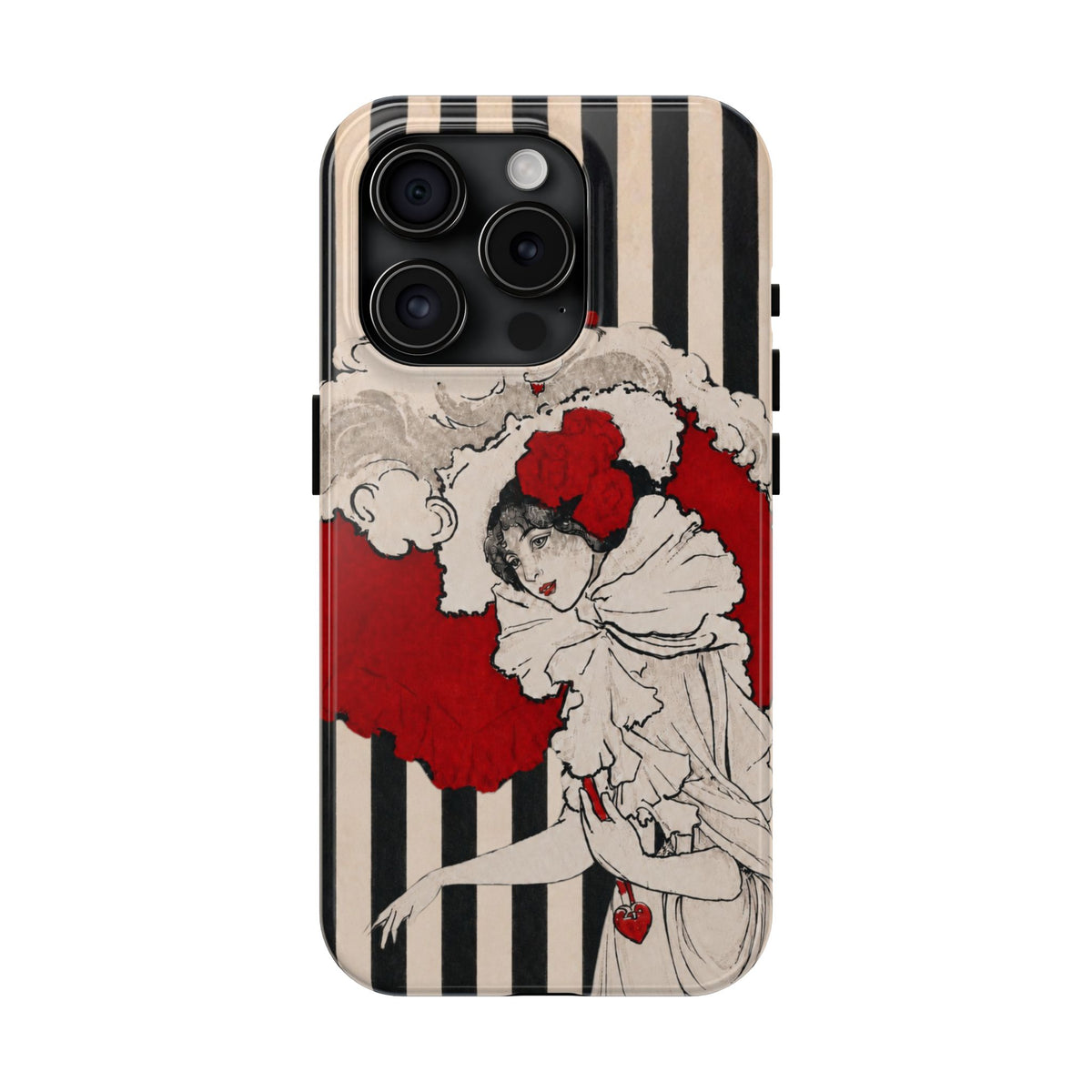 Art Nouveau Woman in Red Hat Tough Phone Cases