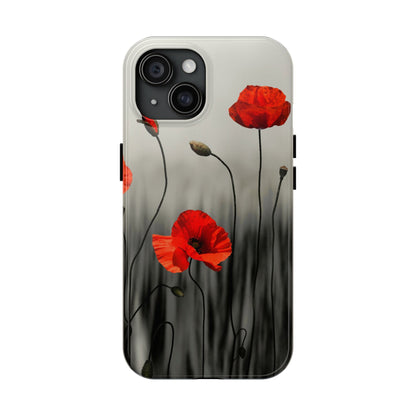 Poppy Modern Art Tough Phone Cases
