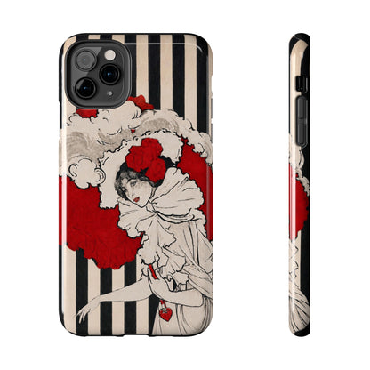 Art Nouveau Woman in Red Hat Tough Phone Cases