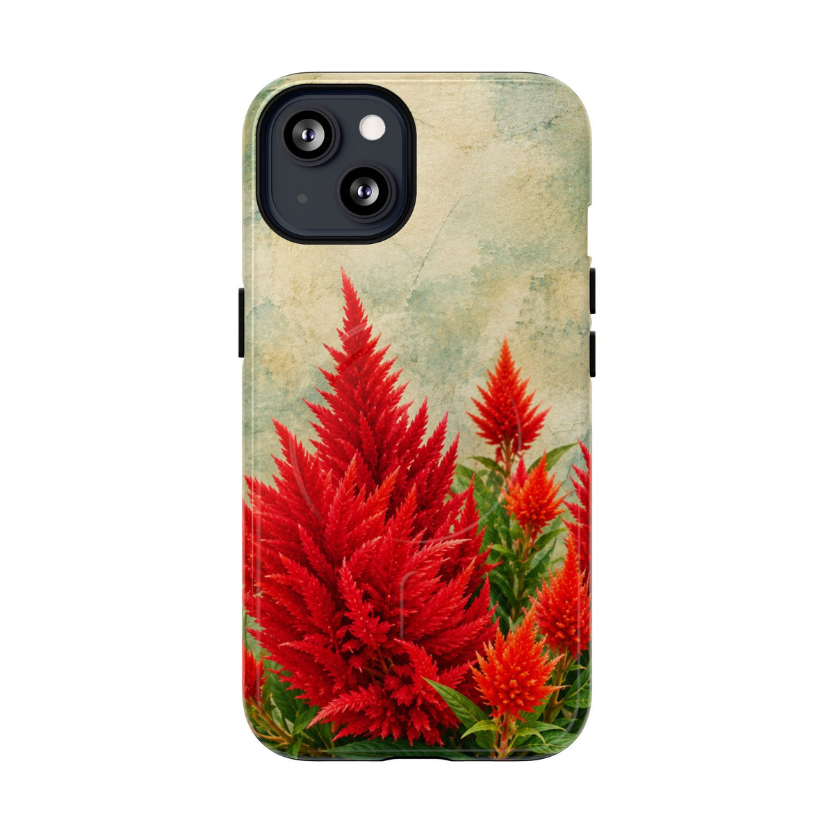Scarlet Celosia Tough Magnetic Cases for iPhones