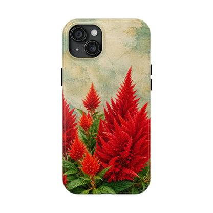 Scarlet Celosia Tough Phone Cases (iPhones & Samsung)