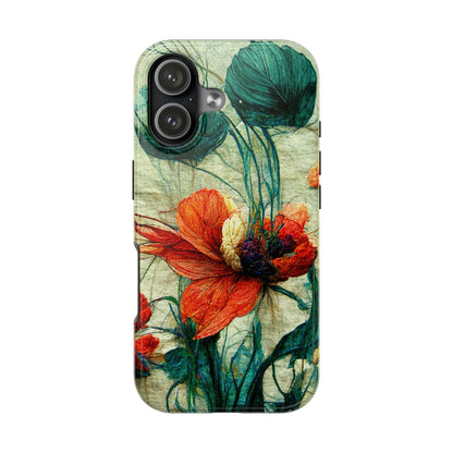 Red Flower Tough Phone Cases