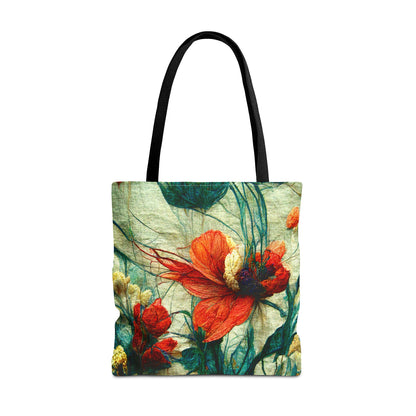 Red Flower Tote Bag