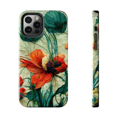 Red Flower Tough Phone Cases