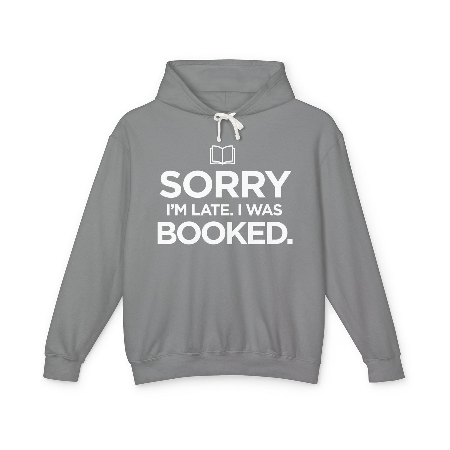 Sorry I'm Late, I was Booked (small book) - Unisex Lightweight Hoodie