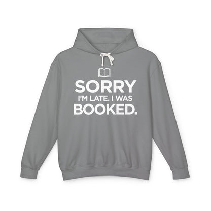 Sorry I'm Late, I was Booked (small book) - Unisex Lightweight Hoodie