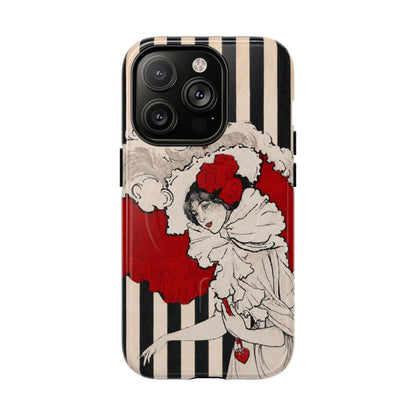 Art Nouveau: Woman in Red Hat MagSafe Phone Cases