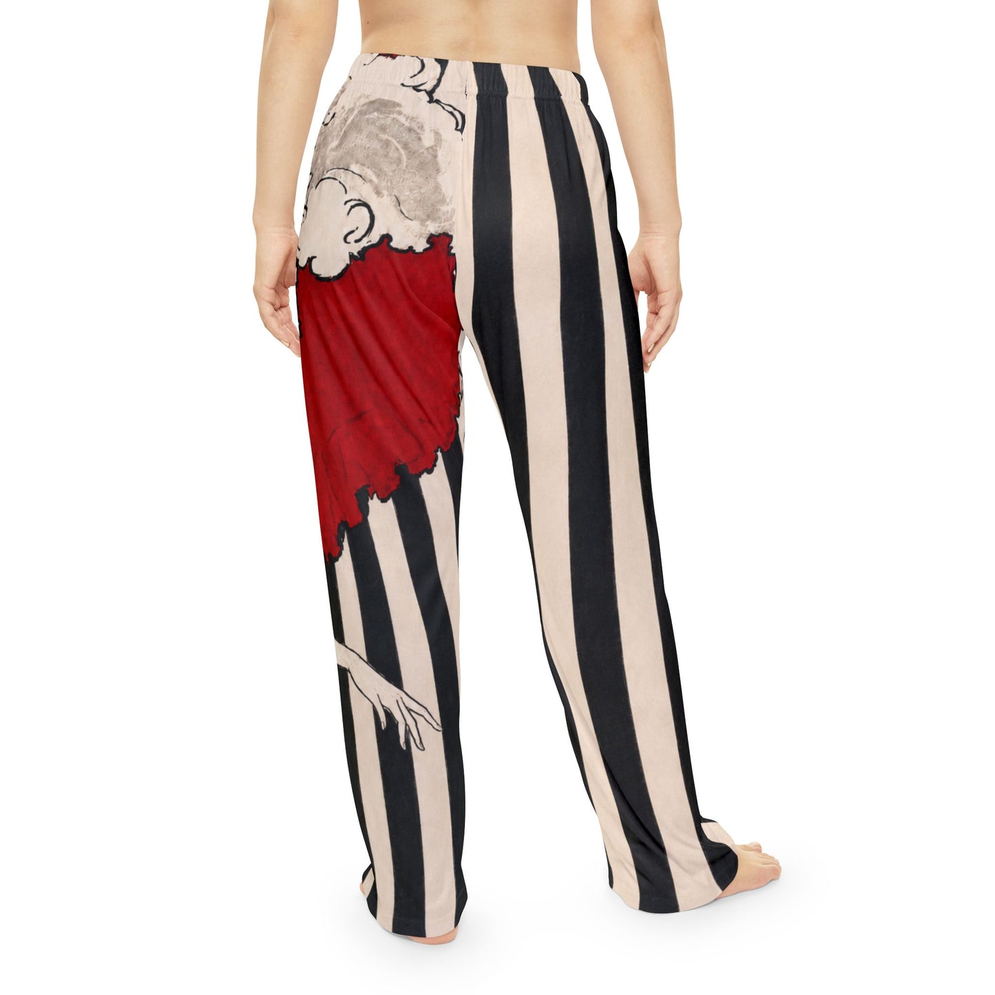 Art Nouveau Woman in Red Hat - Women's Lounge Pants