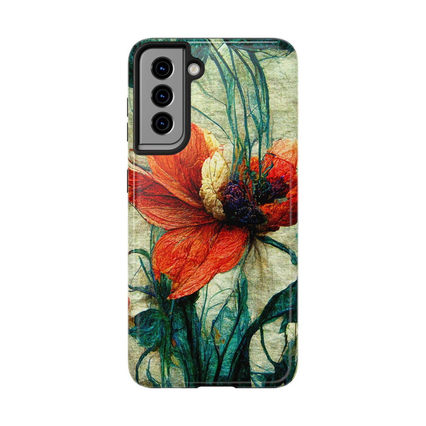 Red Flower Tough Phone Cases