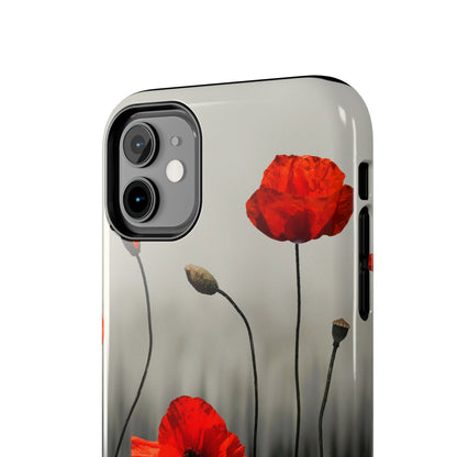 Poppy Modern Art Tough Phone Cases
