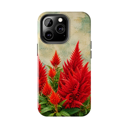 Scarlet Celosia Tough Phone Cases (iPhones & Samsung)