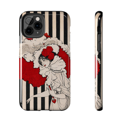 Art Nouveau Woman in Red Hat Tough Phone Cases