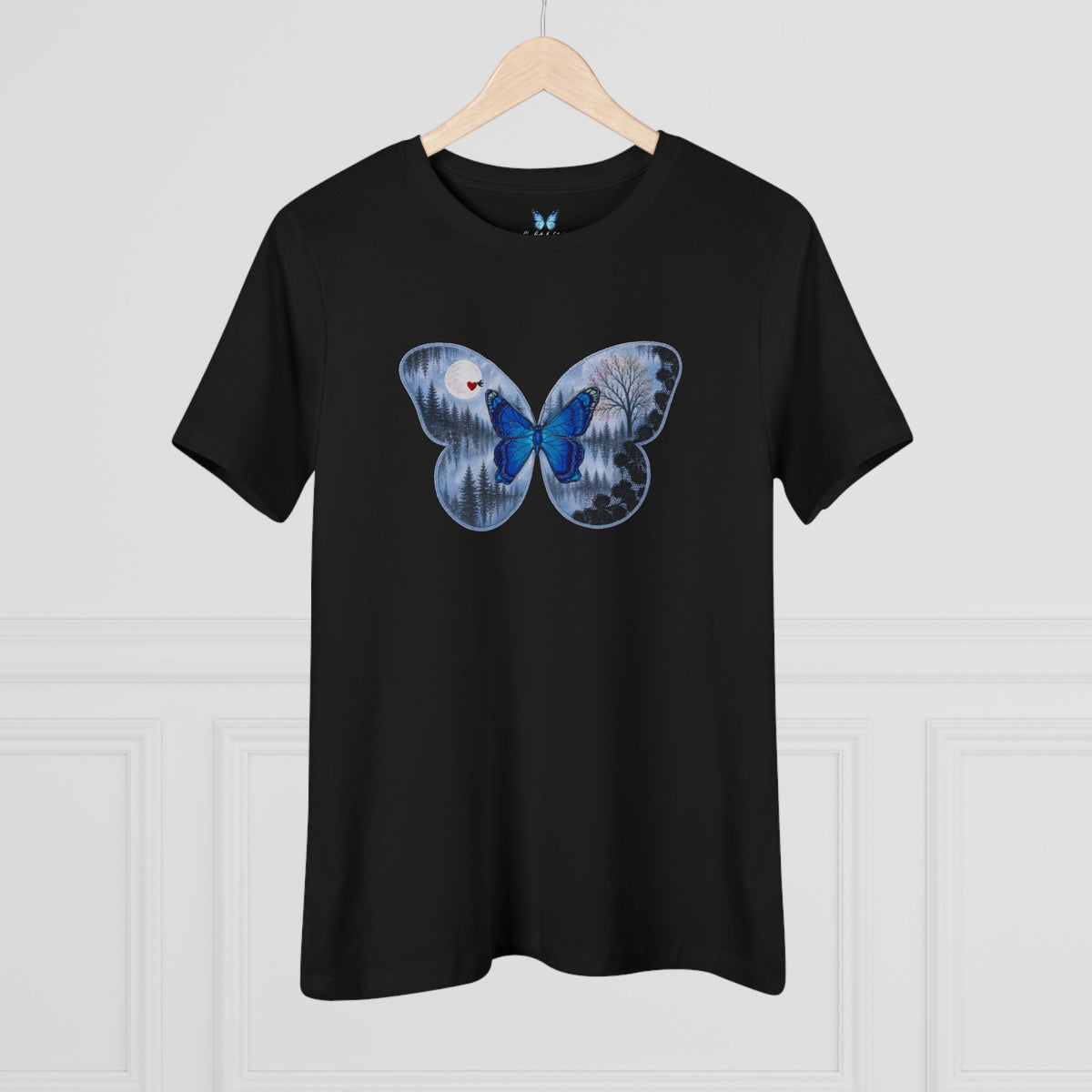 Blue Butterfly Artful Tee - Butterfly Dreamscape