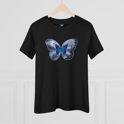 Blue Butterfly Artful Tee - Butterfly Dreamscape