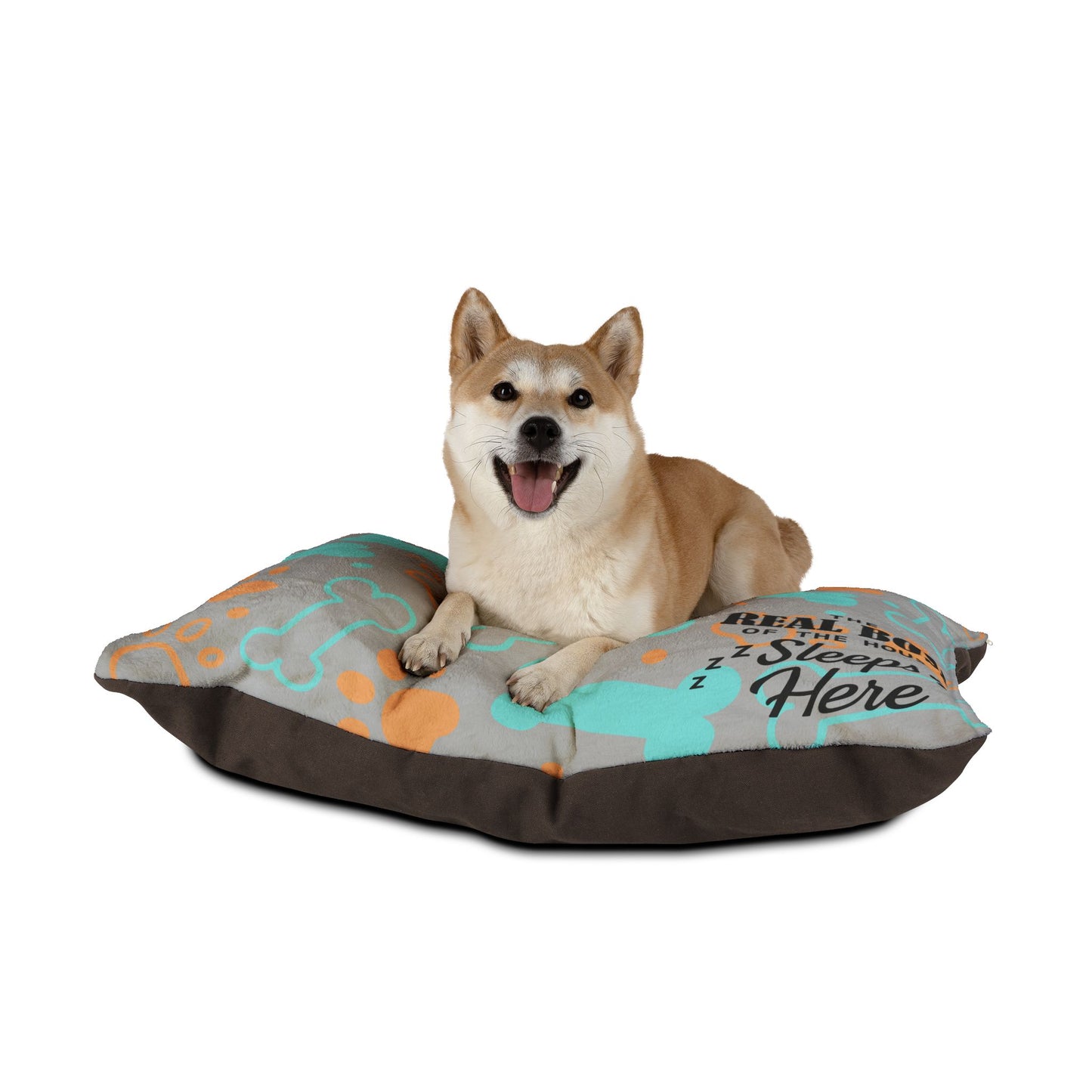 Cozy Pet Bed, The Real Boss Sleeps Here!