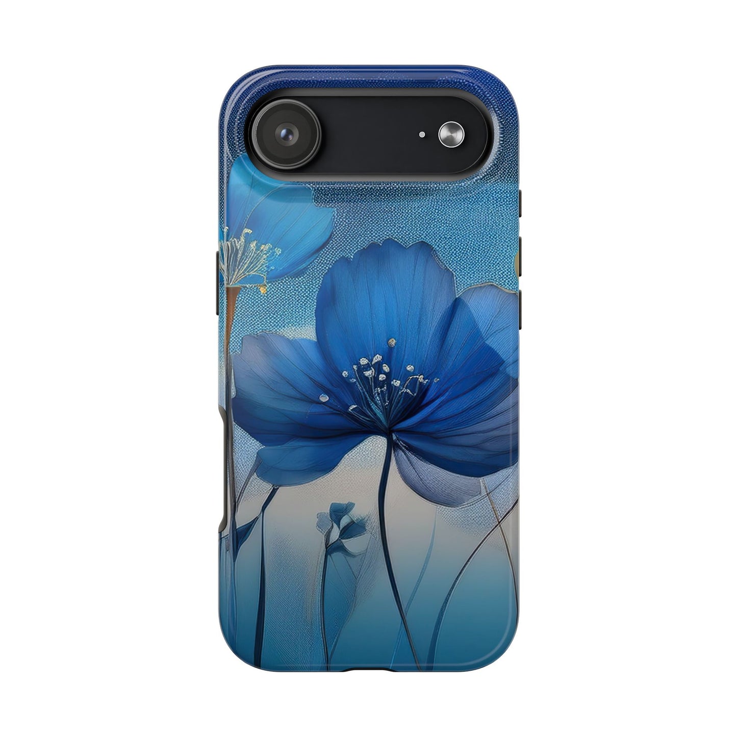 Blue Floral Tough Phone Cases