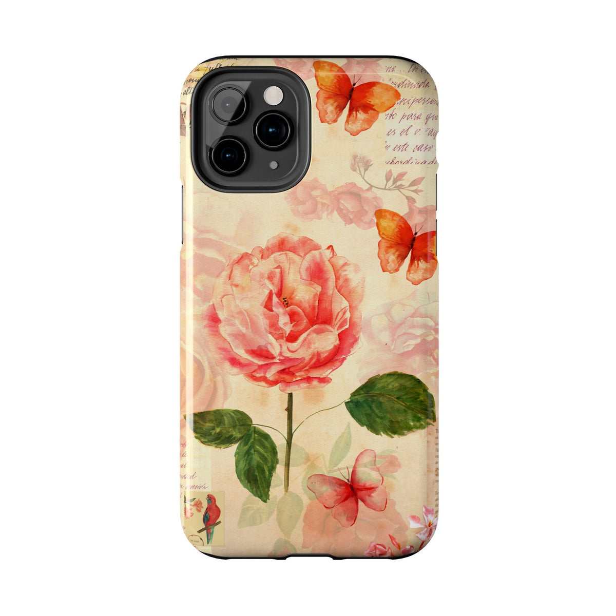 Vintage Rose & Butterflies Tough Phone Case