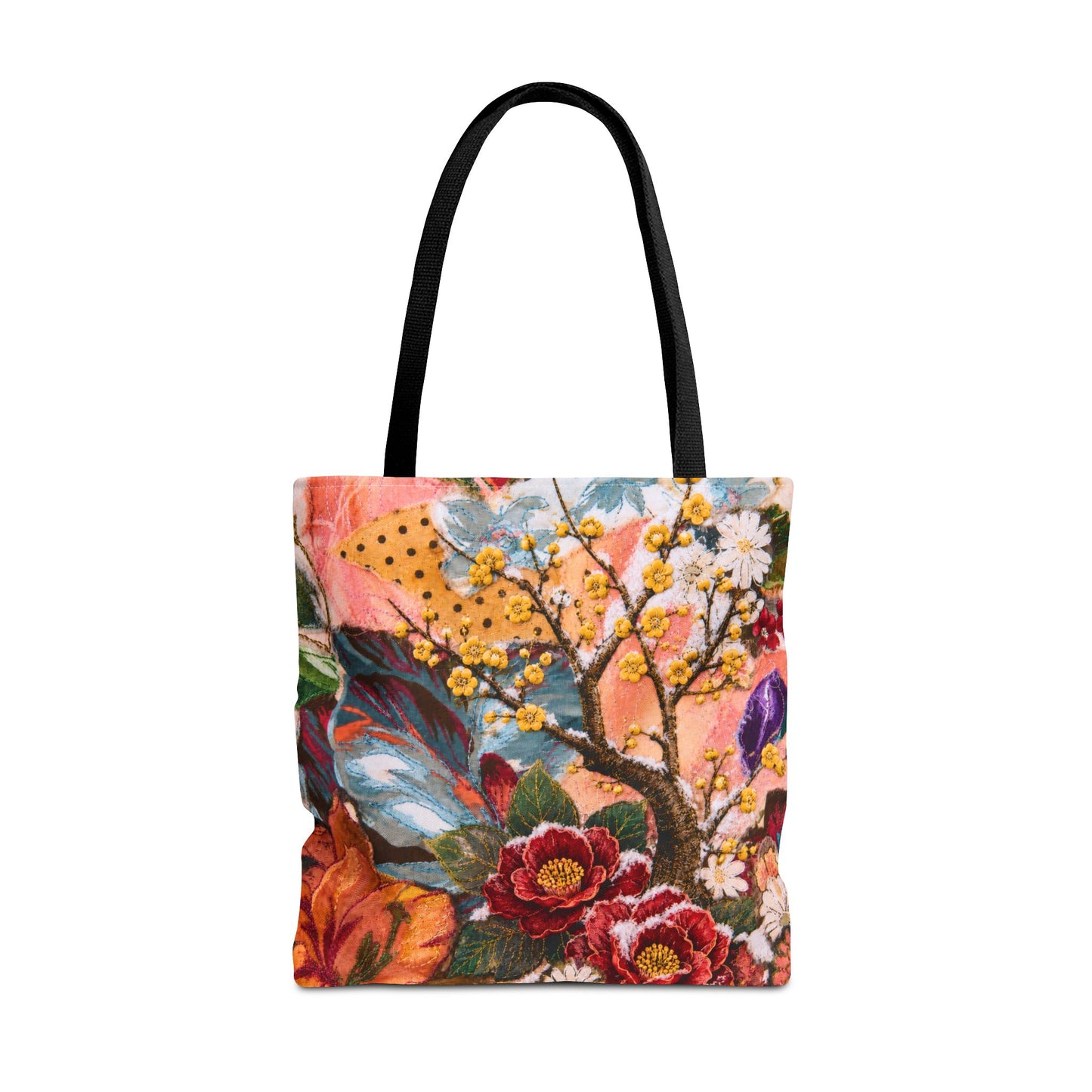 A Flower in Winter Collage Tote Bag