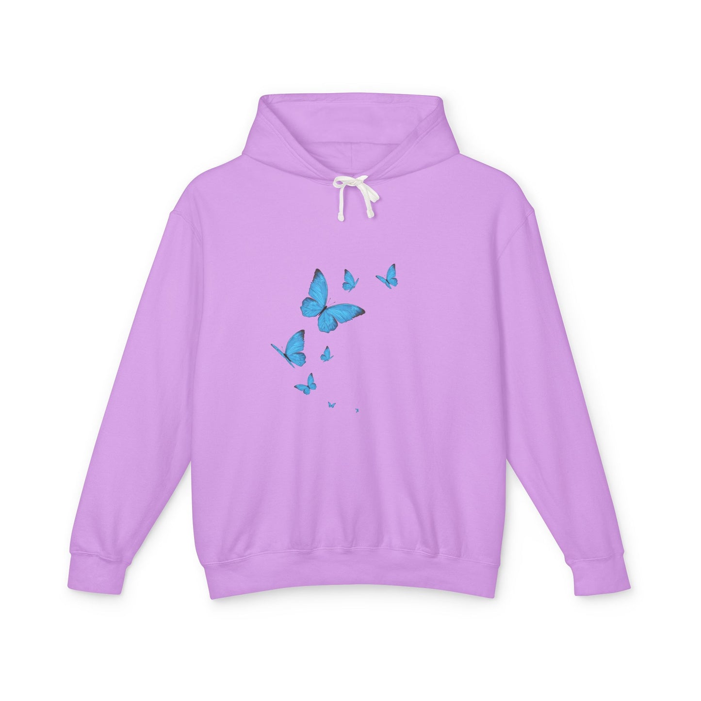 Blue Butterfly Luck - Unisex Lightweight Hoodie