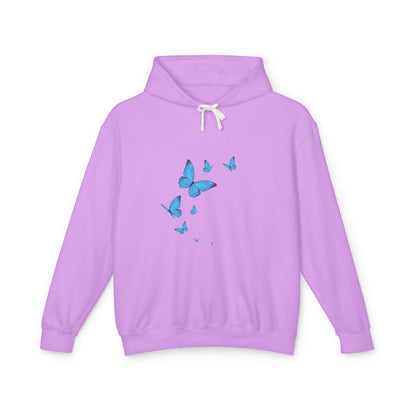 Blue Butterfly Luck - Unisex Lightweight Hoodie