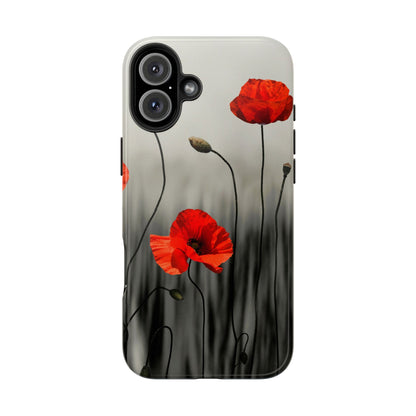 Poppy Modern Art Tough Phone Cases