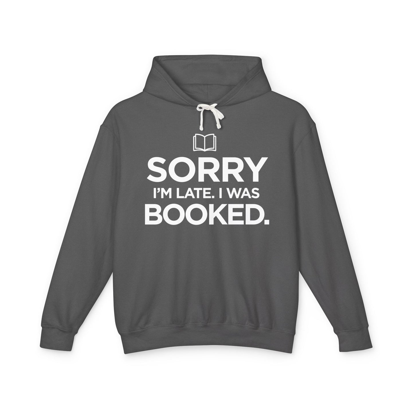 Sorry I'm Late, I was Booked (small book) - Unisex Lightweight Hoodie