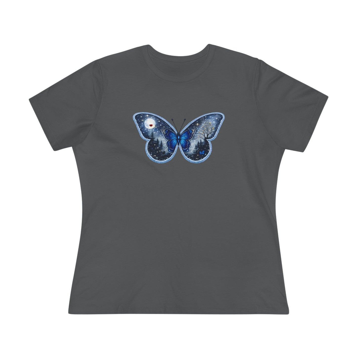 Blue Butterfly Artful Tee - Butterfly Dreamscape