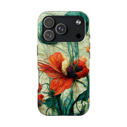 Red Flower Tough Phone Cases