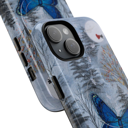 Blue Butterfly MagSafe Phone Cases