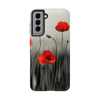 Poppy Modern Art Tough Phone Cases