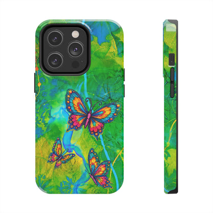 Morning Meditation - Butterfly Garden Tough Phone Case