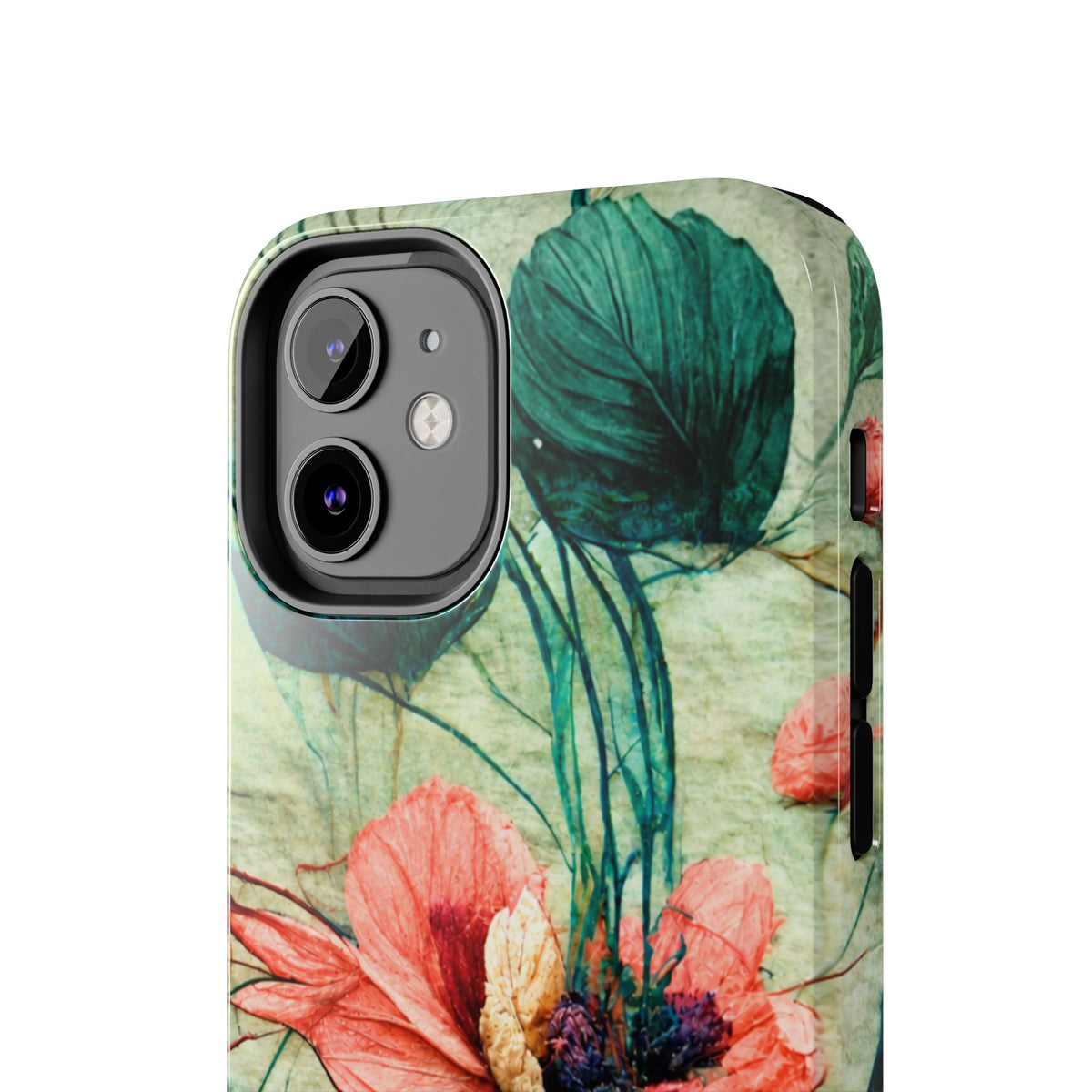 Helen Elizabeth Oriental Poppy Coral Tough Phone Cases