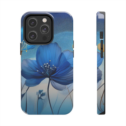 Blue Floral Tough Phone Cases
