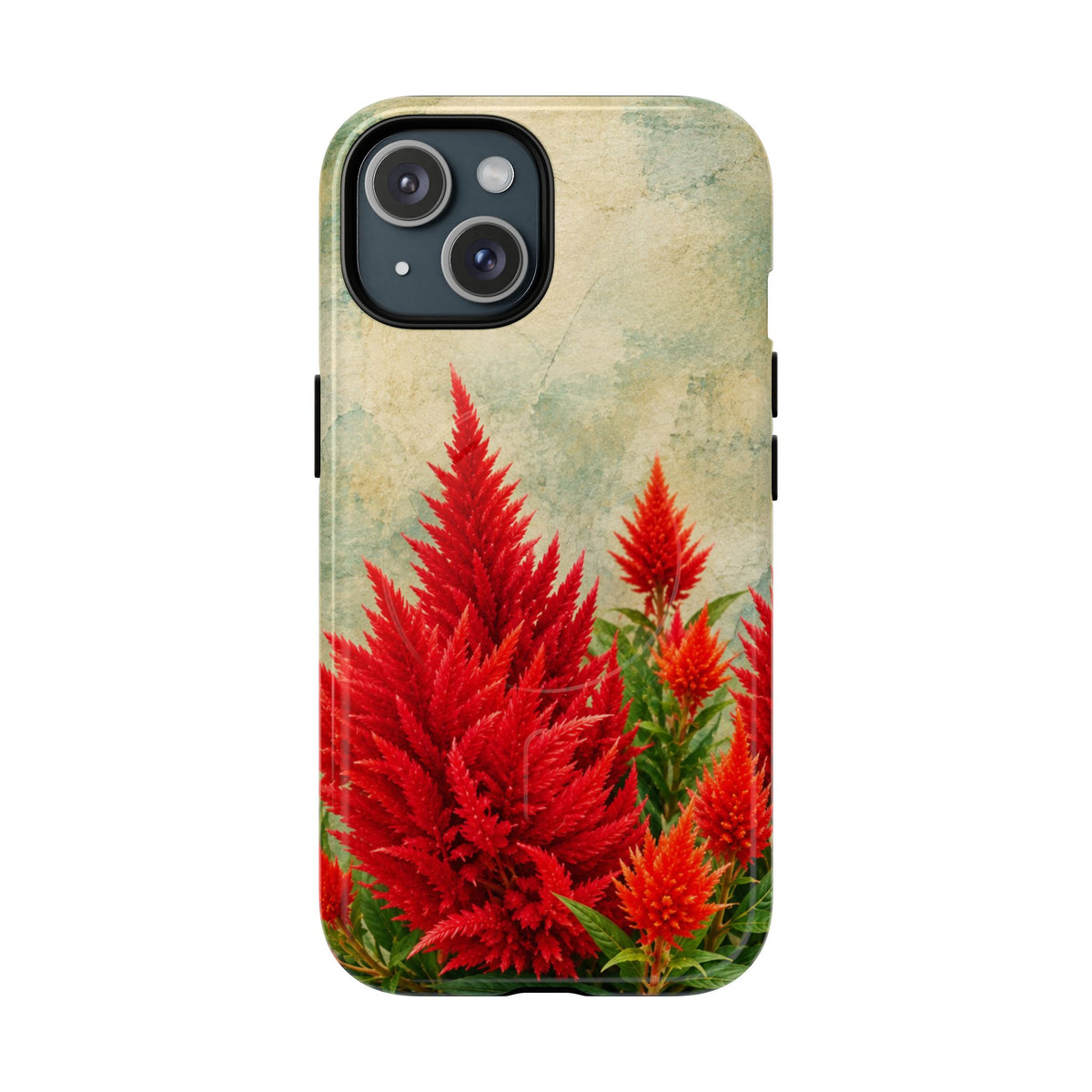 Scarlet Celosia Tough Magnetic Cases for iPhones